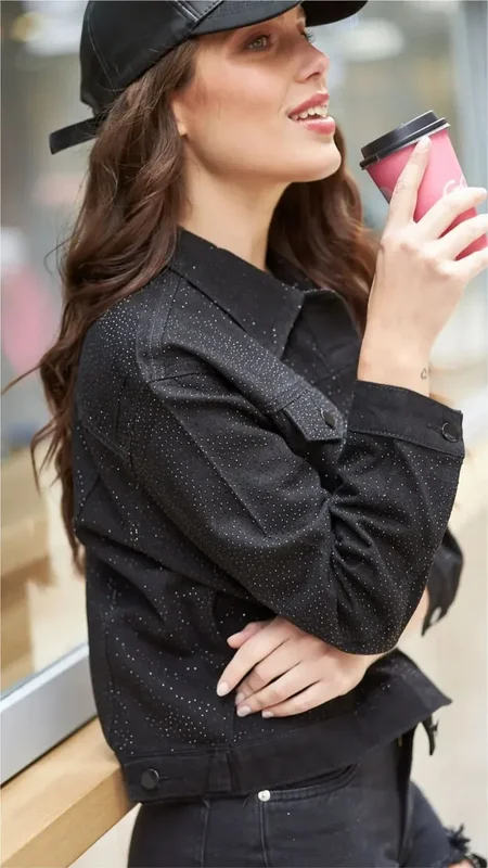 Chaqueta Jacket De Denim Full Strass Brillo - Stock disponible - Electrónica