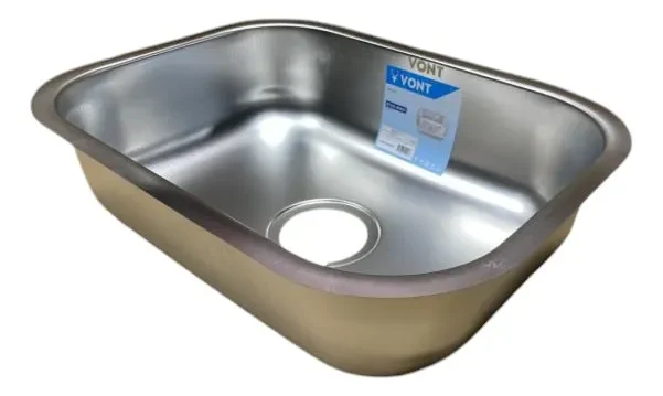 Bacha Pileta Cocina 47cm X 35cm X 15cm Con Sopapa Vont Bt605 Plateado - Stock disponible - Electrónica