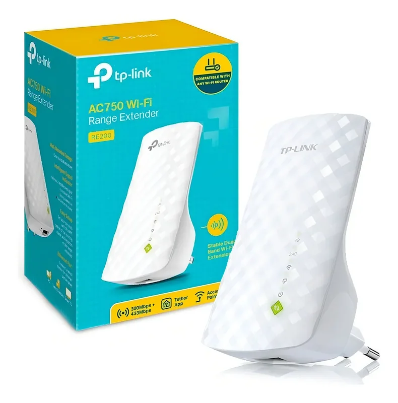 Repetidor Extensor de rango Wi-Fi 5 Doble Banda TP-Link RE200 AC750 - Stock disponible - Electrónica