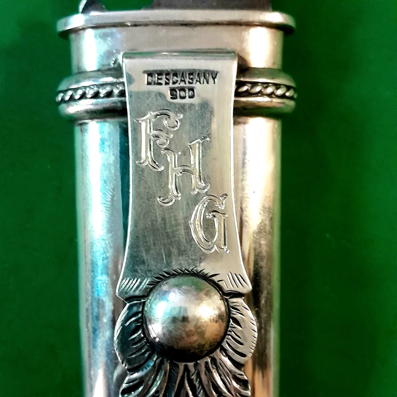 Antiguo Cuchillo Facón Plata 900Hoja Friedrich HerderÁbr. Solingen - Antigüedades