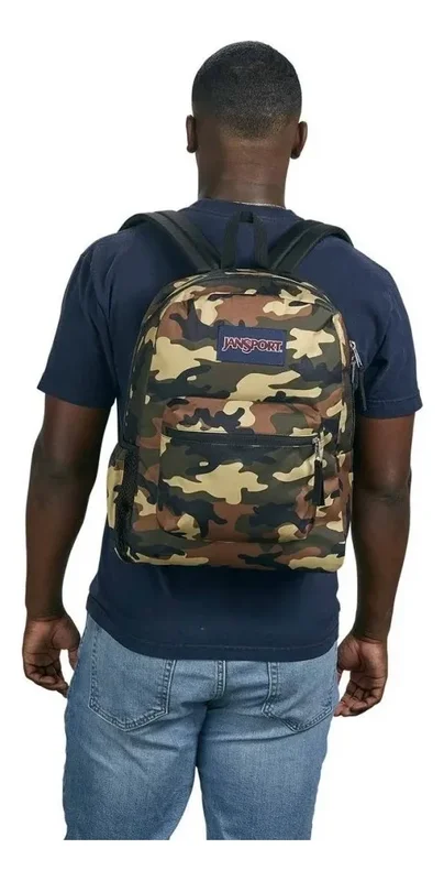 Mochila Urbana Jansport Cross Town Verde musgo Estampado 26 L - Stock disponible - Electrónica