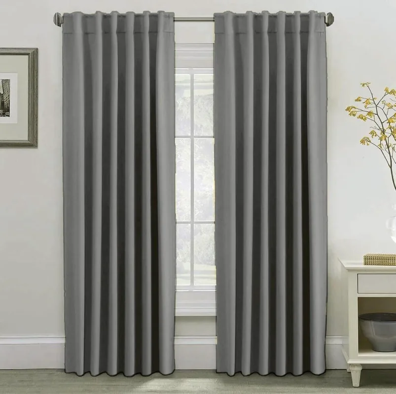 Cortina Blackout Textil 2 Paños 1,40 X 2,20 Presilla Oculta - Stock disponible