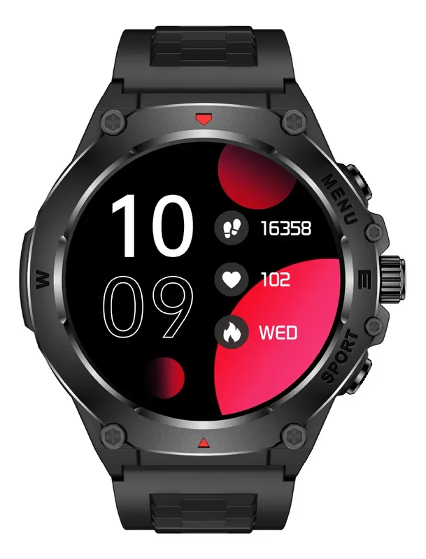 Smartwatch Aiwa 1.43 Amoled Gps Notificaciones Silicona - Negro - Stock disponible - Electrónica