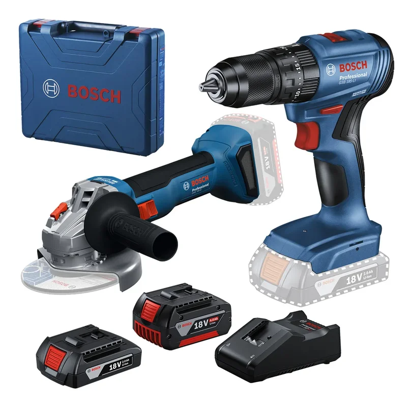 Combo: Gsb 185 + Gws 8 + Maletin Azul Marino 50-hz - Stock disponible - Herramientas