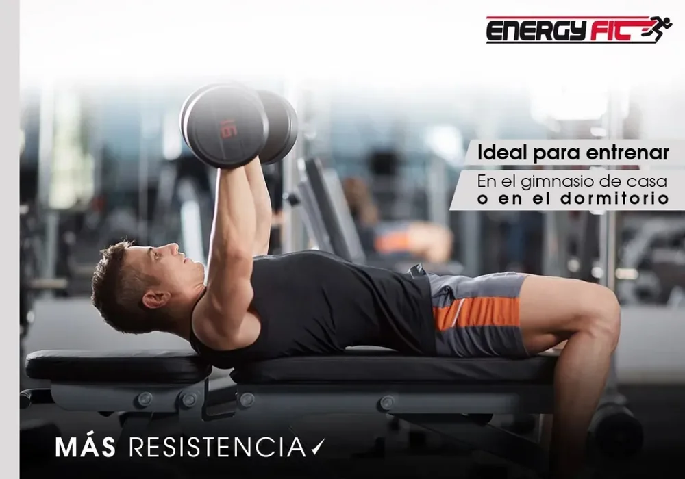 Banco Multifunción Pecho Plano Inclinable Energy Fit EF-G210 350kg - Stock disponible