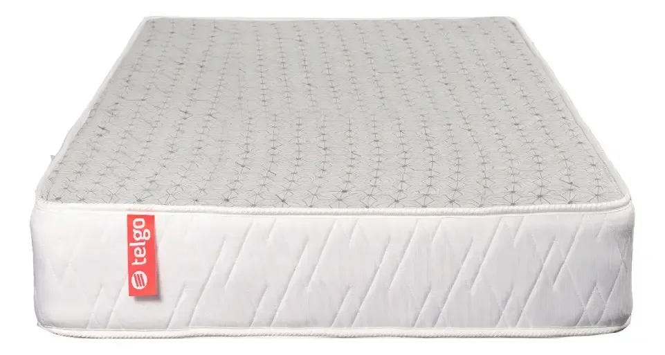 Colchon 1 Plaza (080x190) Telgo Dorado Resortes Blanco - Stock disponible - Casa y Jardín