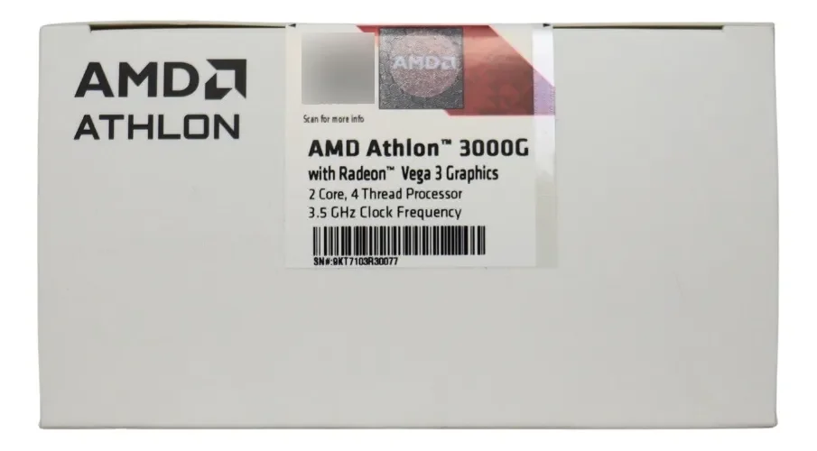 Procesador AMD Athlon 3000G YD3000C6FH de 2 núcleos y 3.5GHz de frecuencia con gráfica integrada - Stock disponible - Electrónica