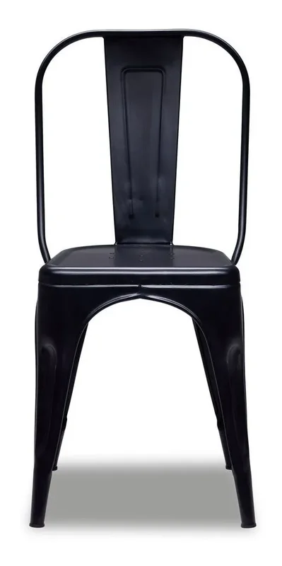 Asiento Sillas de Comedor HDC Group Tolix 4 Unidades Metal Negras Apilables Exterior - Stock disponible - Electrónica