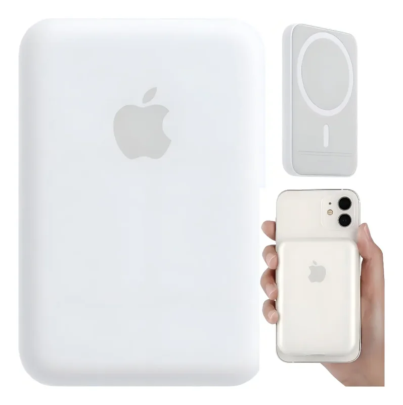 Cargador Inalámbrico Portátil Magsafe 5000 Mah Para iPhone - Blanco - Stock disponible - Productos para Mascotas