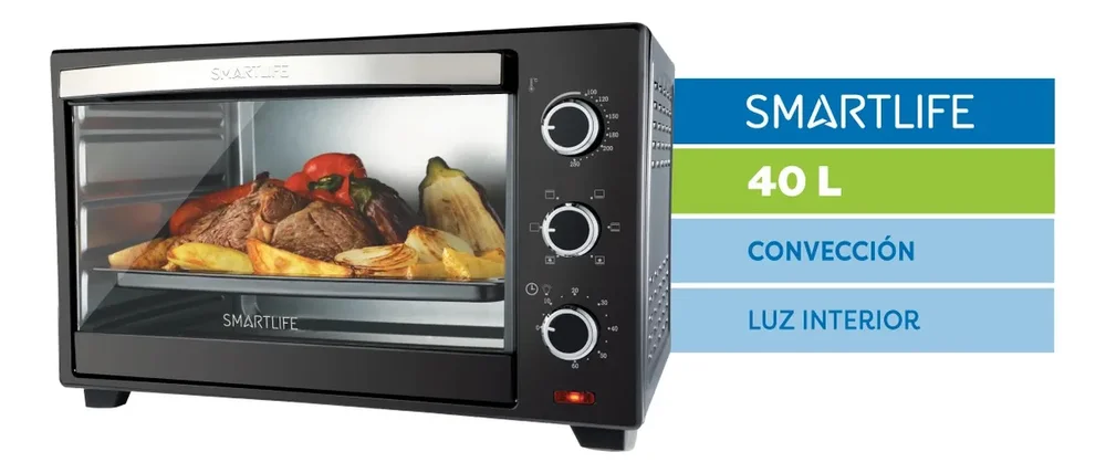 Funcion Horno Electrico Smartlife Conveccion 40L 1600W 5 Funciones - Stock disponible - Electrodomésticos