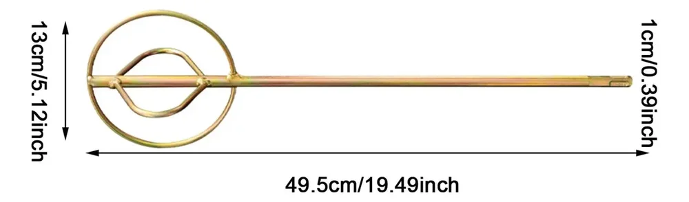 Mezclador De Cemento Con Mango Cuadrado Para Taladro Escribe - Stock disponible - Construcción