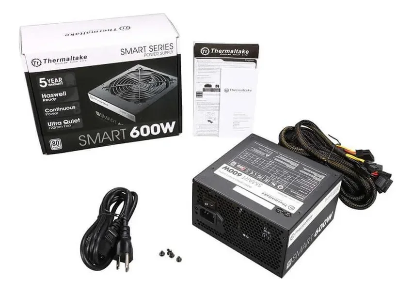 Fuente de alimentación para PC Thermaltake 600W 80 Plus White Smart SPD-0600 - Stock disponible - Productos para Mascotas