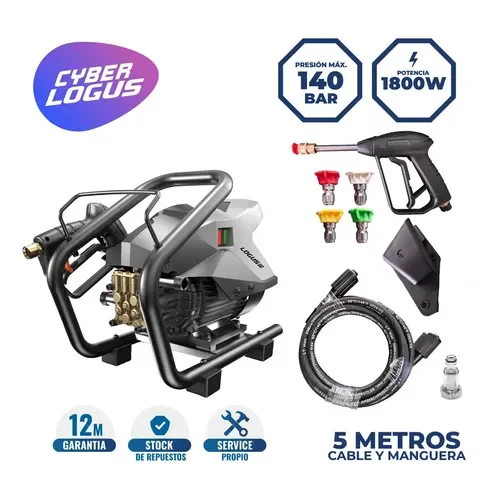 Agua Hidrolavadora Profesional Logus 140 Bar 1800w Alta Presión - Stock disponible - Herramientas