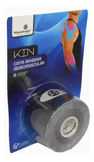 Cinta kinesiológica Hipoalergic KIN color negro - - Stock disponible - Electrónica