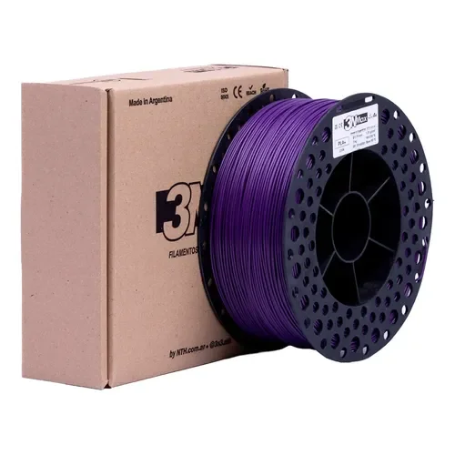 Filamento 3D PLA+ 1.75mm 1kg Uva 3nMax Extrusión 190-230°C - Stock disponible