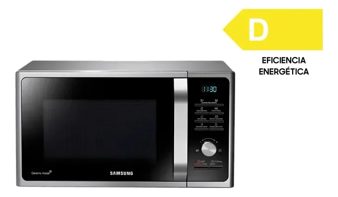 Microondas Samsung Grill Cerámico Triple Distribución 23l Silver - Stock disponible - Electrodomésticos
