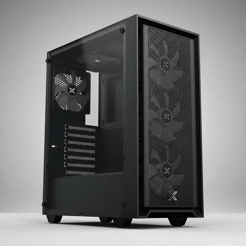 Gabinete Gamer Xigmatek Pucara X ATX Negro 6 Ventiladores USB Vidrio - Stock disponible - Electrónica