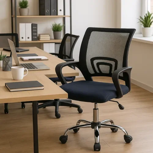 Silla De Escritorio Oficina Ergonomica Circle-line Mesh Color Negro - Stock disponible - Electrónica