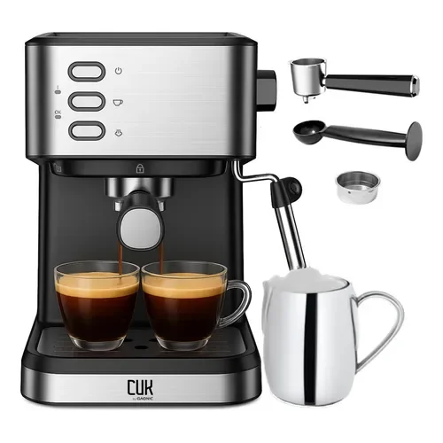 Cafetera Espresso Con Espumador Cuk By Gadnic 20 Bares 1,5l Espumador 1050W Tanque Removible Acero Inoxidable - Stock disponible - Productos para Mascotas