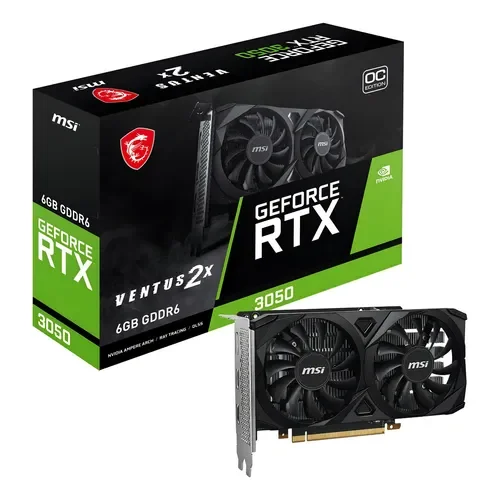 Memoria Tarjeta de Video Nvidia Msi Geforce Rtx 3050 Ventus 2x 6gb Oc Gddr6 - Stock disponible