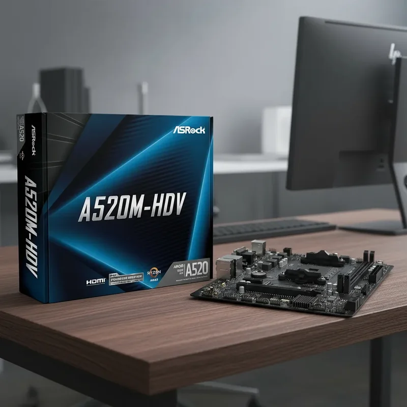 Motherboard Amd Asrock A520m Ryzen Ddr4 Hdmi Am4 Micro Atx Negro - Stock disponible - Electrónica