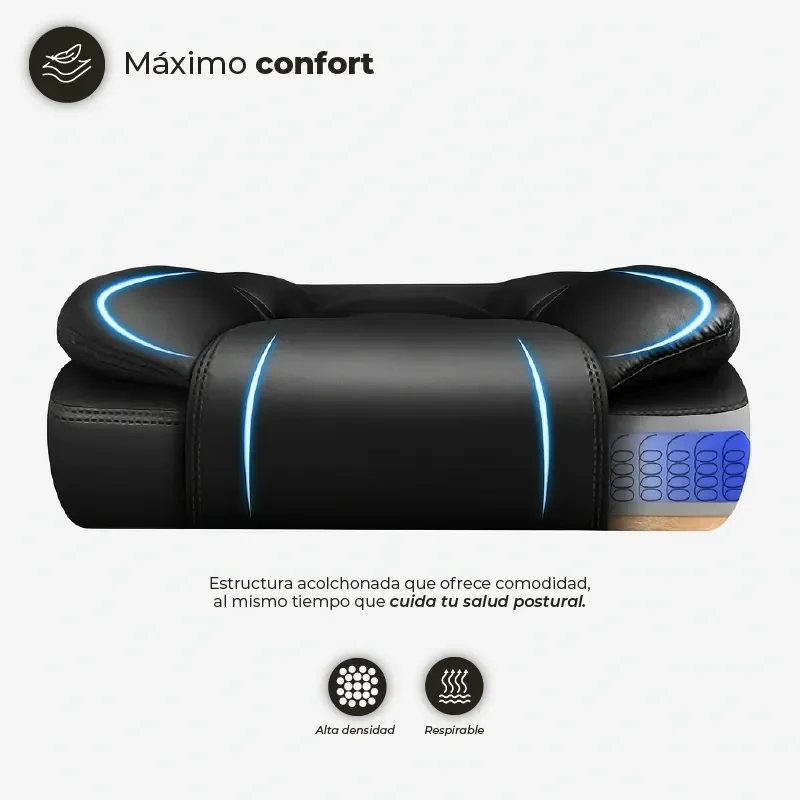 Altura Silla Sillon Gerencial Ejecutiva De Escritorio Oficina Reclinable Giratoria Con Apoya Pies Cuero Sintetico Color Negro - Stock disponible - Electrónica