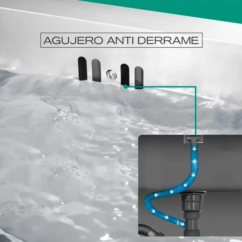 Bacha De Cocina Pileta 60cms Premium Acero Inoxidable 304 Semimate + Escurridor y dispenser - Stock disponible - Electrónica