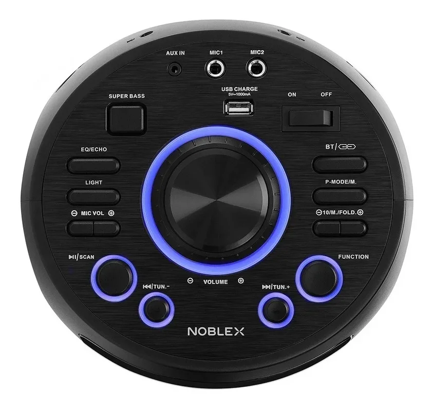Bateria Torre de Sonido Noblex MNT290 Bluetooth Efectos de Voz y Luces LED Negro - Stock disponible - Electrónica
