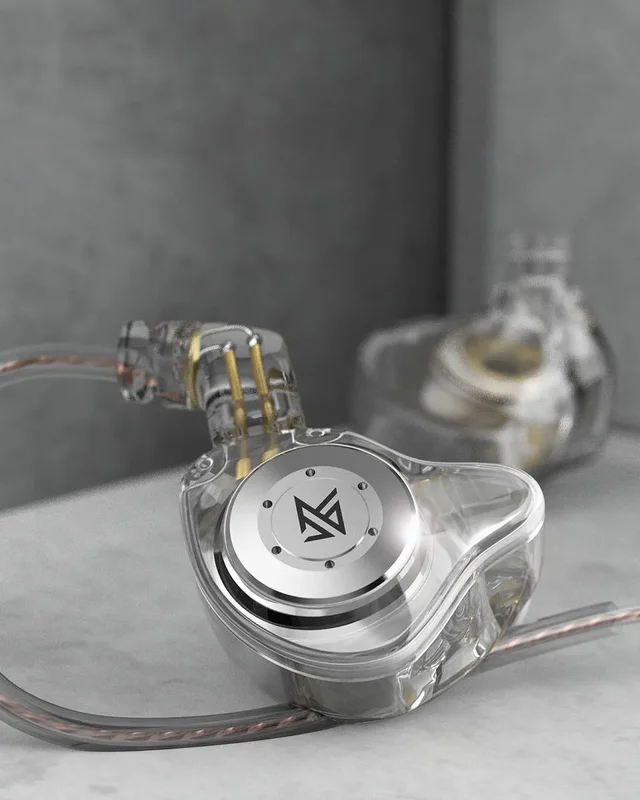 Cable Auriculares KZ EDX Pro monitores in-ear gamer versión con microfono - color Cristal - Stock disponible - Electrónica