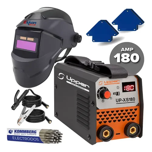 Soldadora Inverter Upper Small180plus + Máscara Fotosensible + Accesorios - Stock disponible