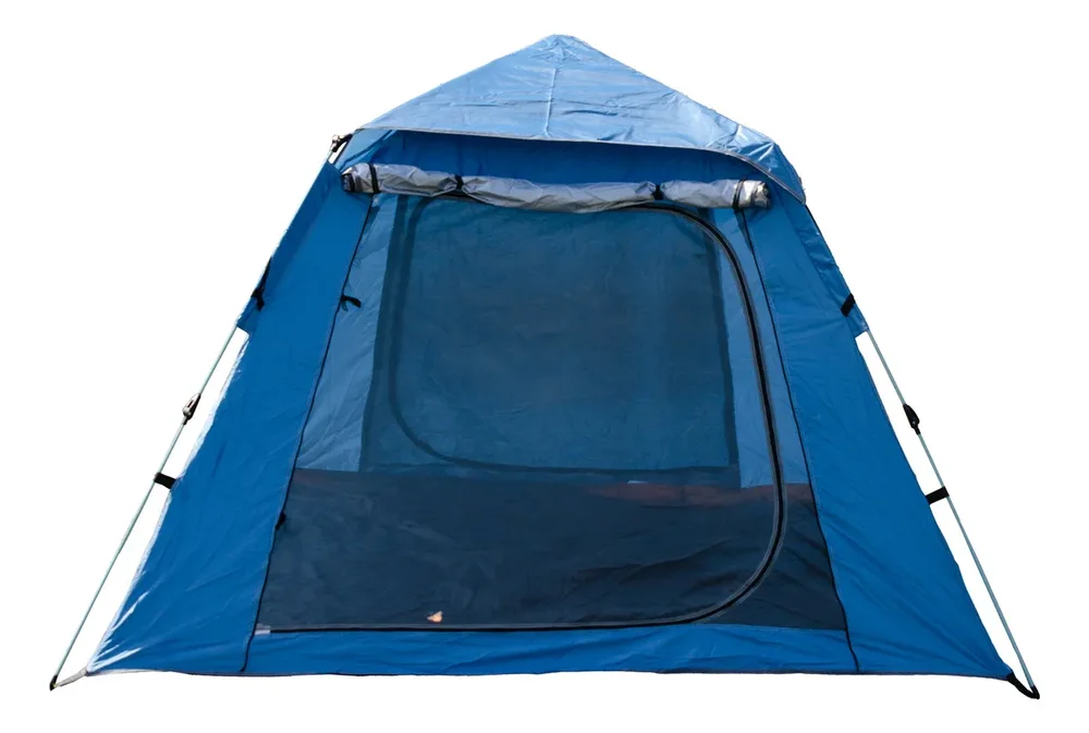 Carpa Autoarmable Para 6 Personas Dakota Automática 240x240x154cm Color Azul - Stock disponible