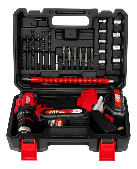 Taladro Atornillador Percutor Omaha 20V Inalámbrico 2 Baterías y Maletín - Stock disponible - Herramientas