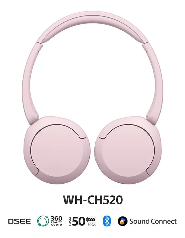 Auriculares Bluetooth Inalámbricos Sony Wh-ch520 Rosa - Stock disponible - Electrónica