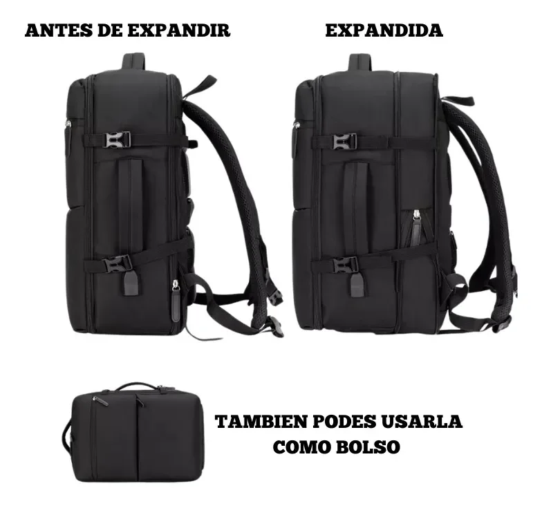 Mochila Viaje Carry On Equipaje Cabina Avion Viral Amazon - Stock disponible - Equipajes y Bolsos