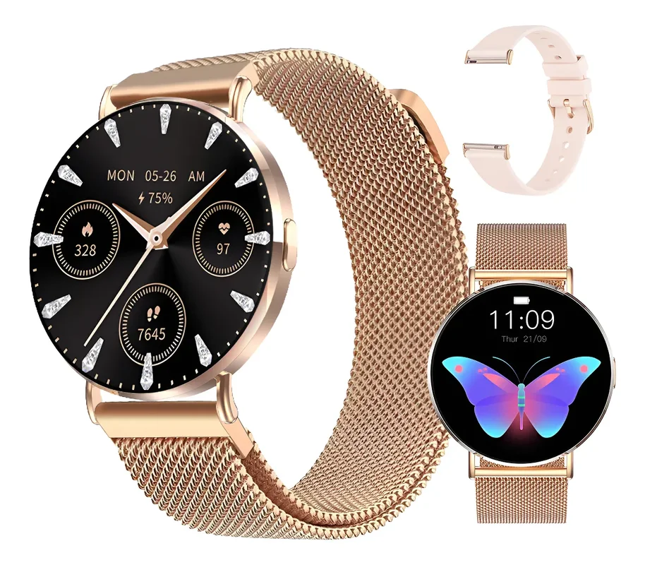 Reloj Inteligente Bleck Viva Slim Elegante Mujer Dorado Gold Rosa Dorado Rosa Dorado Rosa Dorado - Stock disponible - Electrónica