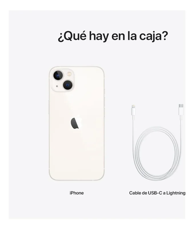Camara iPhone 13 128 GB 4 GB RAM Blanco estelar Apple - Distribuidor Autorizado - Stock disponible - Electrónica