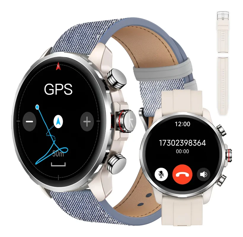 Dias Reloj Smartwatches Inteligente Kieslect Kr 3 Gps Oro - Caqui - Mesh - Azul Claro - Plateado - Stock disponible - Electrónica