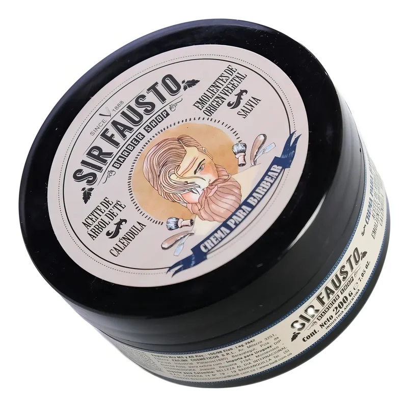 Sir Fausto Barber Shop Crema Para Afeitar Mentolado X 200 Gr Fragancia Natural - Stock disponible - Productos para Mascotas