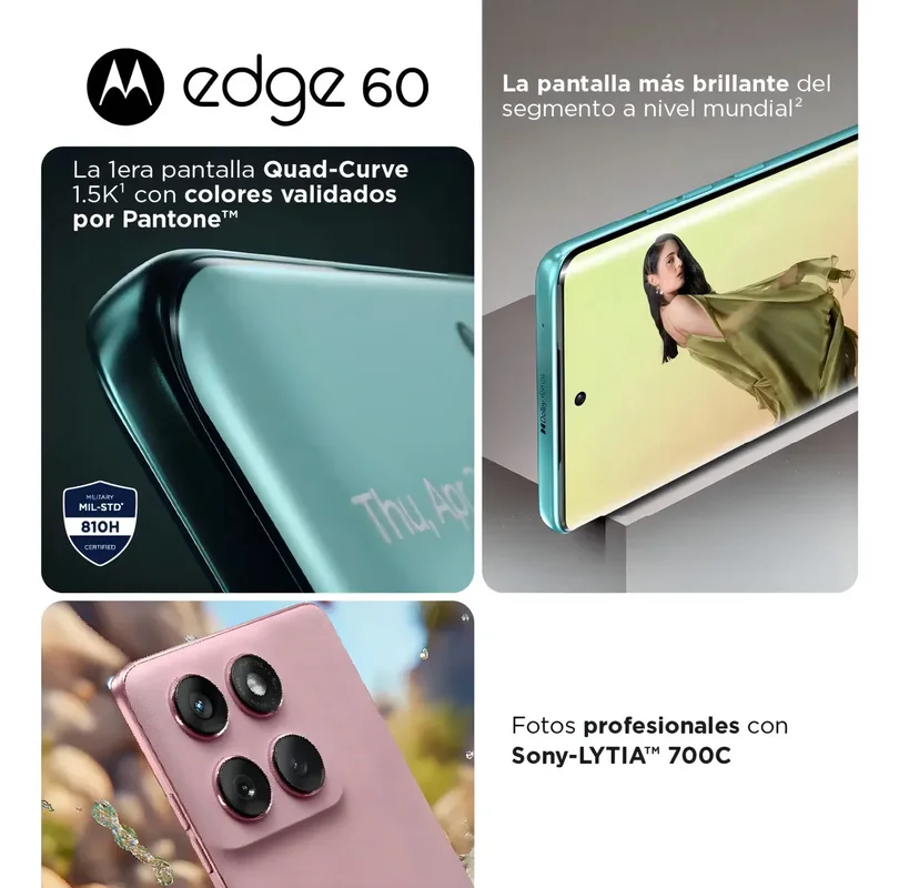Pantalla Motorola Edge 60 Fusion 256gb + 8gb Ram - Stock disponible - Telecomunicaciónes