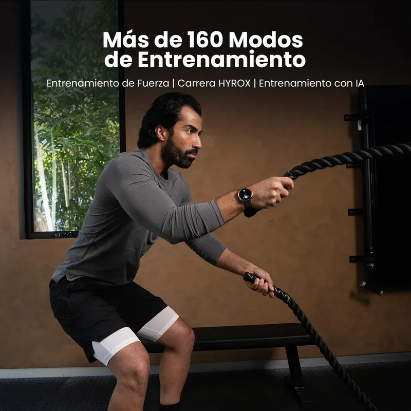 Smartwatch Amazfit Active 2 Pantalla Amoled Gps Acero Inox Caja Negro Malla Negro Bisel Plateado Diseño de la malla Silicona A2437 - Stock disponible - Electrónica