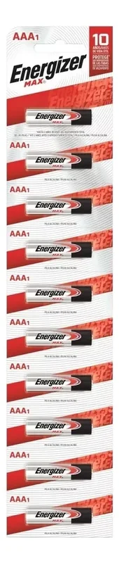 Pila AAA Energizer MAX E92 Alcalina - pack de 10 unidades - Stock disponible - Electrónica
