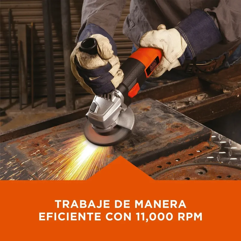 Disco Amoladora Angular 115mm 820w Black Decker G720n Color Naranja - Stock disponible - Herramientas