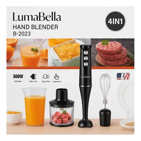 Envios Minipimer Mixer Licuadora De Mano 4 En 1 500 W - Stock disponible - Electrodomésticos