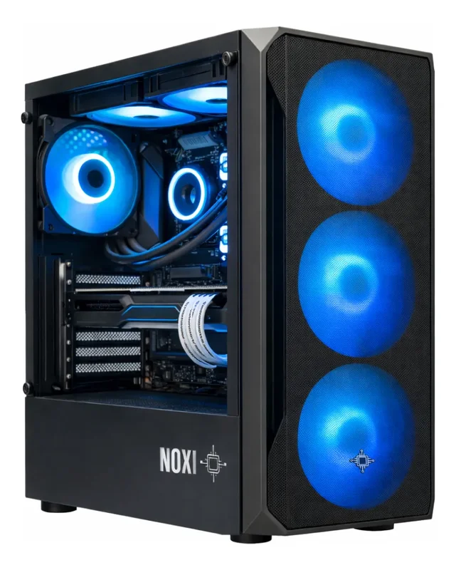 Gabinete Gamer RGB Noxi Hika Black X 4 Coolers RGB | Vidrio Templado | ATX - Stock disponible - Electrónica