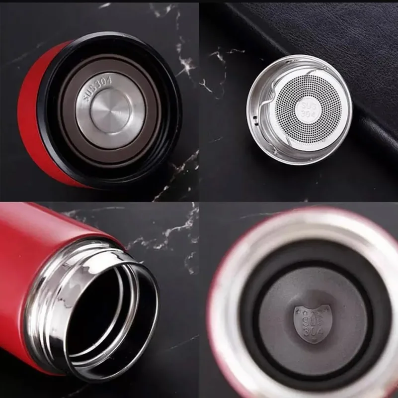 Termo Inteligente Acero Inoxidable 500ml Sensor Temperatura Dorado - Stock disponible - Electrónica