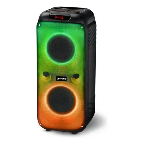 Parlante Suono 2 Woofers 6.5'' Luces Led Tws Rgb Bluetooth con Cable USB-C Color Negro - Stock disponible - Electrónica