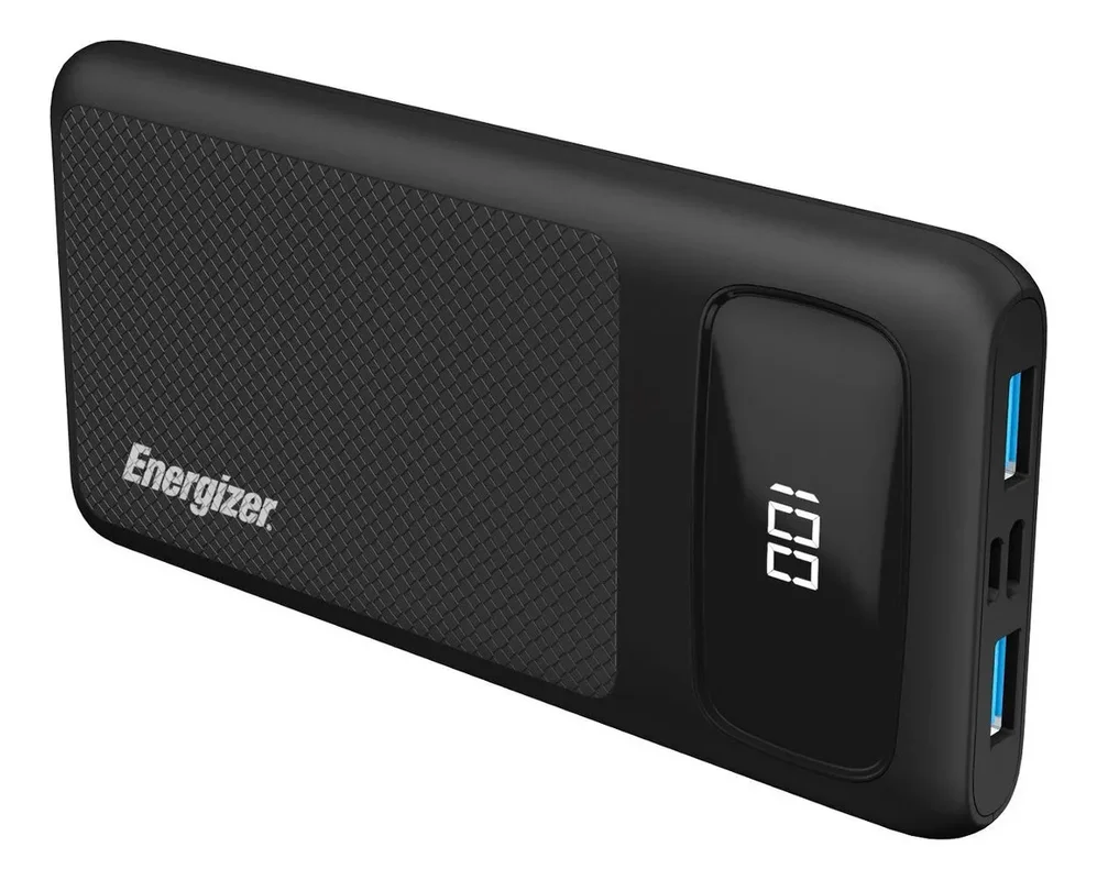 Usb Power Bank Energizer Cargador Portatil Ultimate Powerbank 10000mah Con Visor Lcd Color Negro - Stock disponible - Electrónica