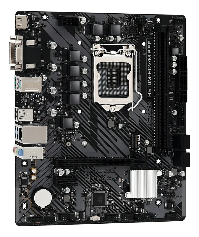 Placa Madre ASRock H510M-HDV/M.2 SE Intel DDR4 LGA1200 Micro ATX - Stock disponible - Electrónica