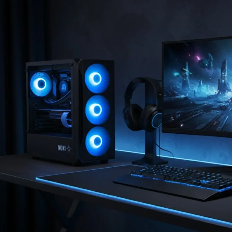 Gabinete Gamer RGB Noxi Hika Black X 4 Coolers RGB | Vidrio Templado | ATX - Stock disponible - Electrónica