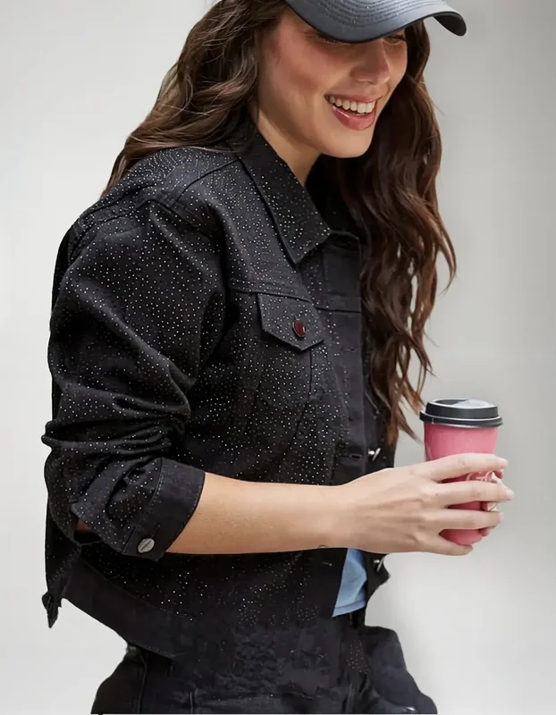 Chaqueta Jacket De Denim Full Strass Brillo - Stock disponible - Electrónica
